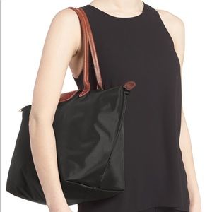 Black large longchamp
